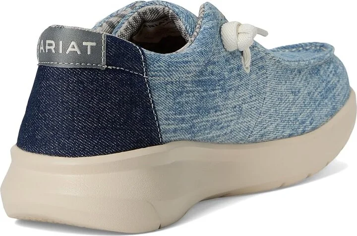 Ariat Hilo Men's Slip on Shoes Washed Denim : 8 D - Medium, Canvas - Image 4