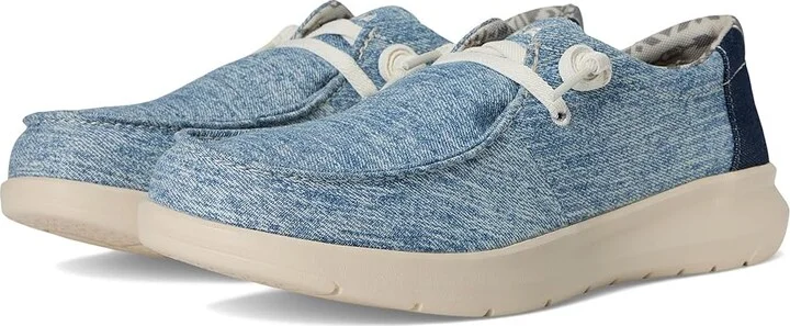 Ariat Hilo Men's Slip on Shoes Washed Denim : 8 D - Medium, Canvas