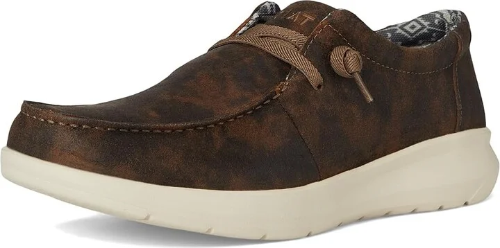 Ariat Hilo Men's Slip on Shoes Western Brown : 9.5 D - Medium, Canvas - Image 5
