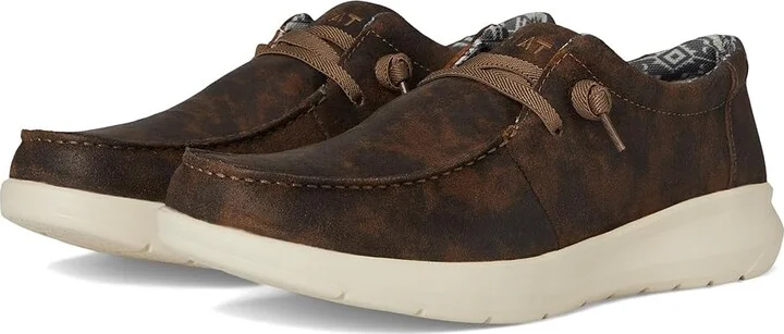 Ariat Hilo Men's Slip on Shoes Western Brown : 9.5 D - Medium, Canvas