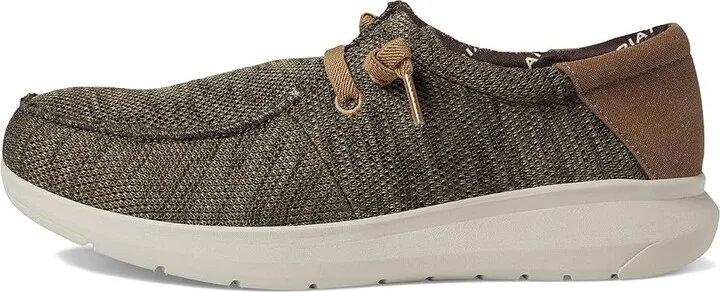 Ariat Hilo Stretch Lace Men's Shoes Dark Olive : 7 D - Medium, Textile - Image 6