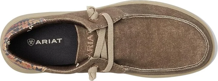 Ariat Hilo Stretch Lace Men's Shoes Dark Tan/Rust Aztec Print : 7 D - Medium, Textile - Image 2