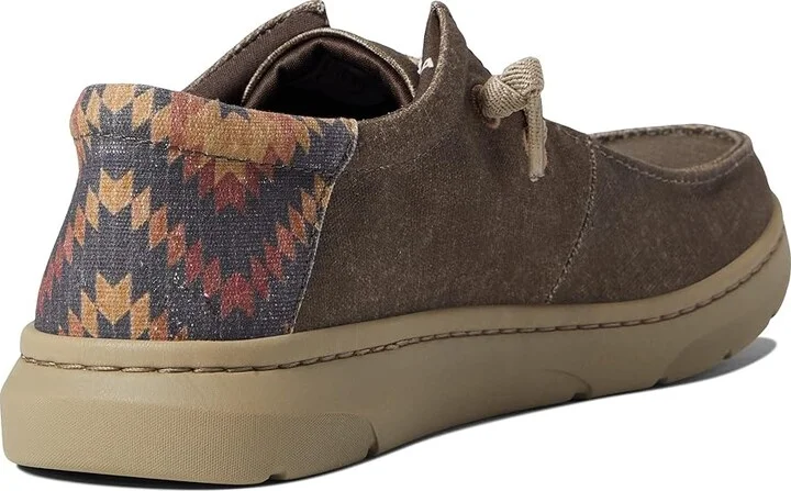 Ariat Hilo Stretch Lace Men's Shoes Dark Tan/Rust Aztec Print : 7 D - Medium, Textile - Image 4