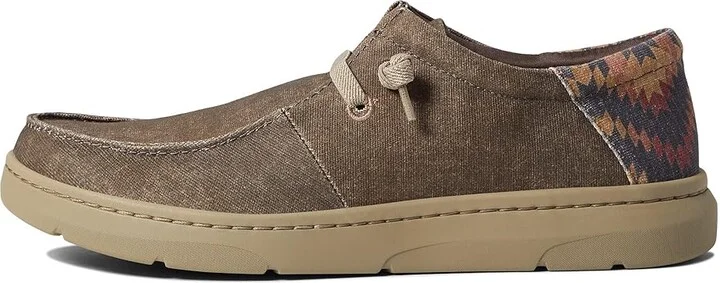 Ariat Hilo Stretch Lace Men's Shoes Dark Tan/Rust Aztec Print : 7 D - Medium, Textile - Image 6