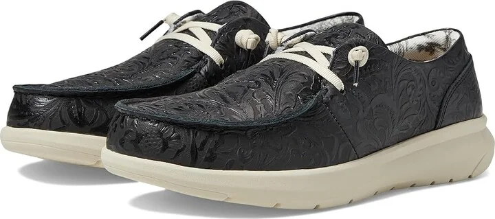 Ariat Hilo Women's Shoes Black Floral Emboss : 5.5 B - Medium, Leather
