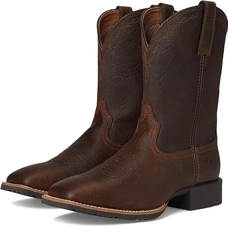 Ariat Hybrid Grit Western Boot Men's Shoes Earth/Alamo Brown : 7.5 D - Medium, Leather