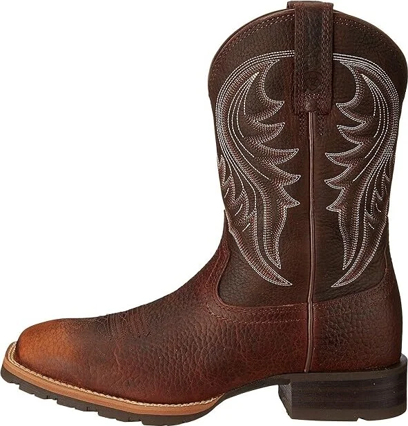 Ariat Hybrid Rancher Cowboy Boots Brown Oiled Rowdy : 9 D - Medium, Leather - Image 7