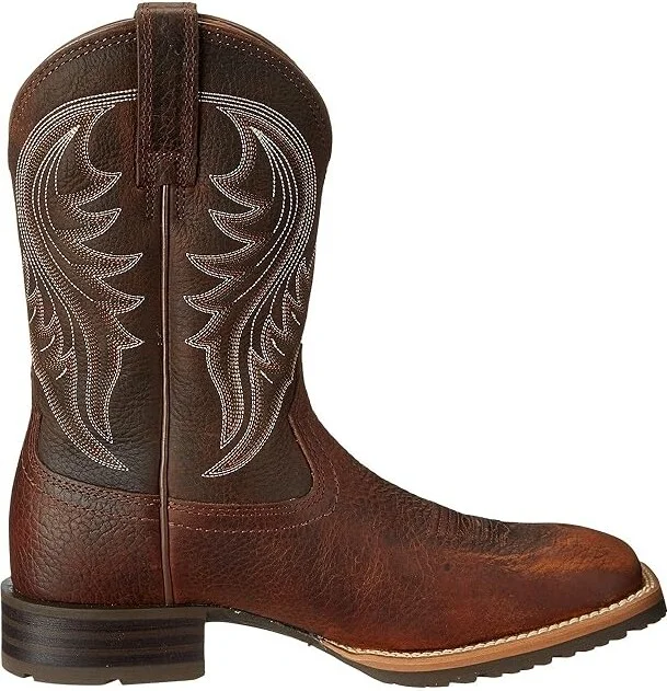 Ariat Hybrid Rancher Cowboy Boots Brown Oiled Rowdy : 9 D - Medium, Leather - Image 8