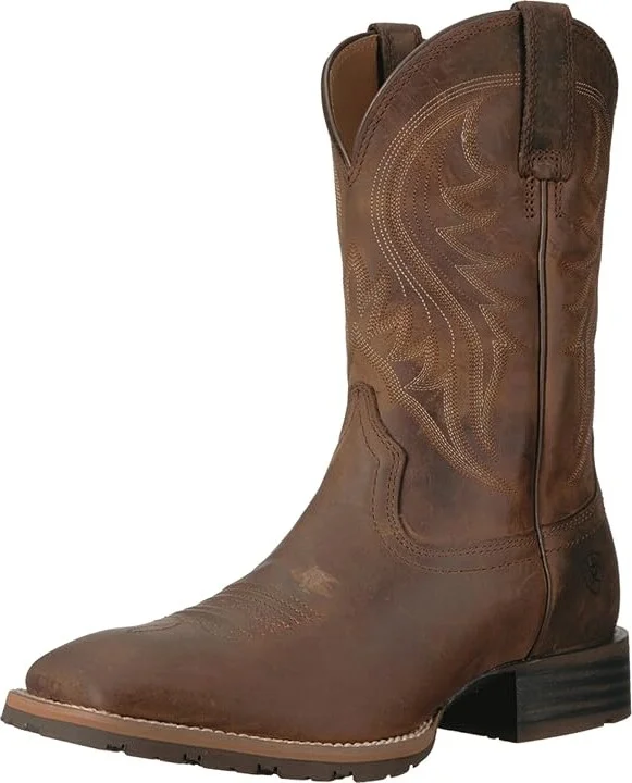 Ariat Hybrid Rancher Cowboy Boots Distressed Brown : 8 D - Medium - Image 2