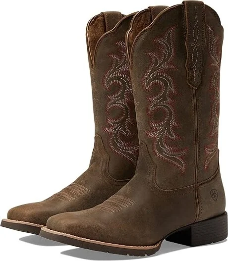 Ariat Hybrid Rancher Stretch Fit Western Boot Women's Boots Pebble : 5.5 B - Medium, Leather