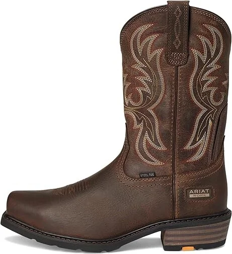 Ariat Ironside Square Toe Steel Toe Work Boots Cowboy Boots Rye Brown : 10.5 D - Medium, Leather - Image 6