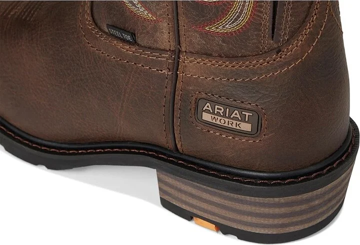 Ariat Ironside Square Toe Steel Toe Work Boots Cowboy Boots Rye Brown : 10.5 D - Medium, Leather - Image 7