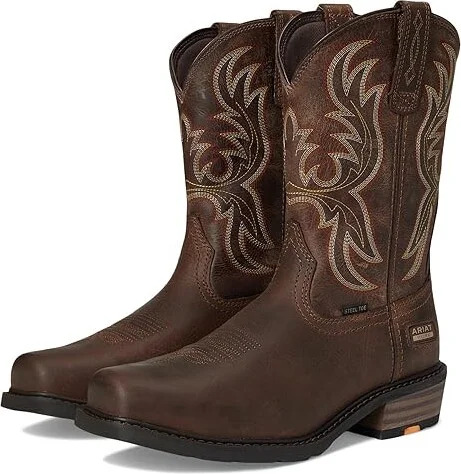 Ariat Ironside Square Toe Steel Toe Work Boots Cowboy Boots Rye Brown : 10.5 D - Medium, Leather