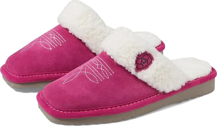 Ariat Jackie Square Toe Women's Shoes Very Berry Pink : 7 B - Medium, Leather/Shearling