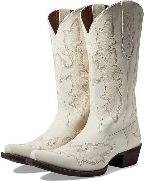 Ariat Jennings StretchFit Western Boot Women's Shoes Distressed Ivory : 6 B - Medium, Leather