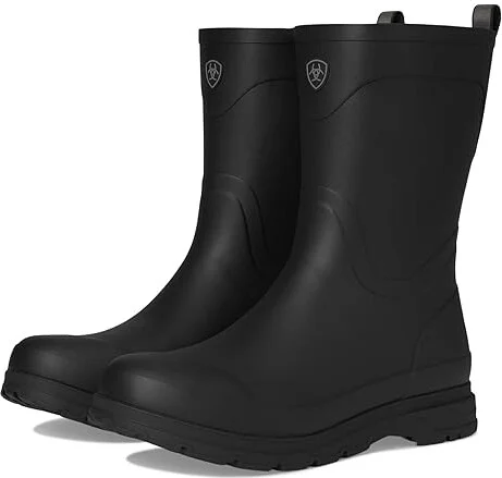 Ariat Kelmarsh Mid Rubber Boots Men's Rain Boots Black : 11 M