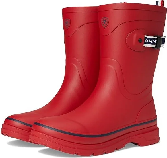 Ariat Kelmarsh Mid Rubber Boots Women's Boots Team Red : 7.5 B - Medium, Synthetic