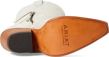 Ariat Laramie StretchFit Western Boot Women's Boots Oyster Suede : 9.5 B - Medium, Leather - Image 3