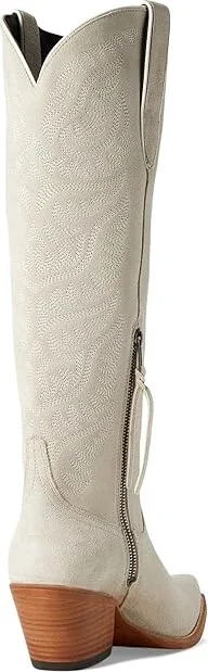 Ariat Laramie StretchFit Western Boot Women's Boots Oyster Suede : 9.5 B - Medium, Leather - Image 4