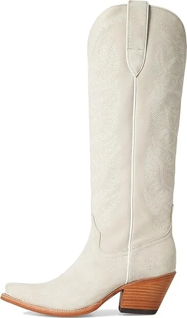 Ariat Laramie StretchFit Western Boot Women's Boots Oyster Suede : 9.5 B - Medium, Leather - Image 6