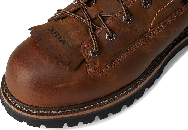 Ariat Longview Shock Shield 8 Waterproof Composite Toe Work Boots Men's Work Boots Copper Brown : 11.5 D - Medium, Leather - Image 2