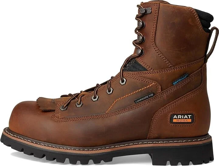 Ariat Longview Shock Shield 8 Waterproof Composite Toe Work Boots Men's Work Boots Copper Brown : 11.5 D - Medium, Leather - Image 6