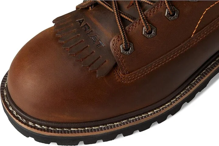 Ariat Longview Shock Shield 8 Waterproof Work Boots Men's Work Boots Copper Brown : 9.5 D - Medium, Leather - Image 2