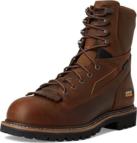 Ariat Longview Shock Shield 8 Waterproof Work Boots Men's Work Boots Copper Brown : 9.5 D - Medium, Leather - Image 5