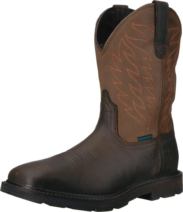 ARIAT Men’s Groundbreaker Wide Square Toe Waterproof Work Boot