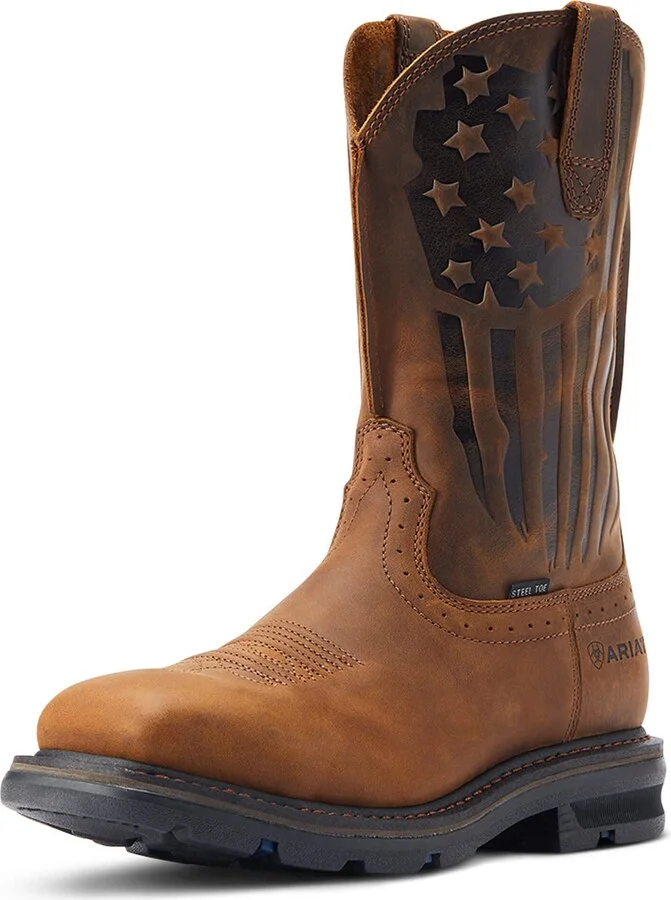 ARIAT Men’s Sierra Shock Shield Patriot Steel Toe Work Boot
