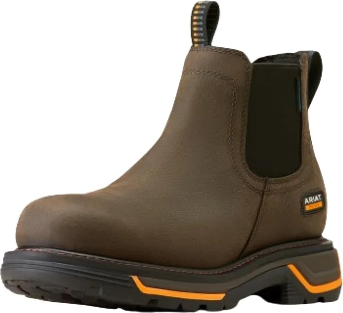 ARIAT Men's Big Rig Chelsea Waterproof Composite Toe Work Boot - Iron Coffee