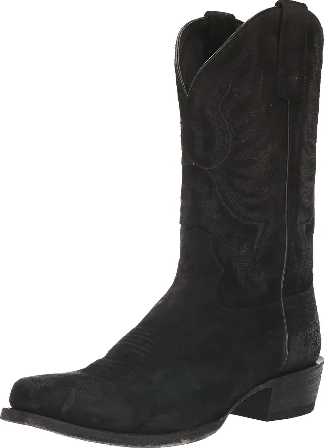 ARIAT Men's Circuit High Stepper Western Boot - Distressed Black Suede