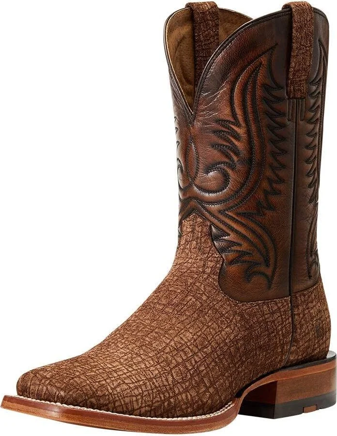 ARIAT Mens Circuit Paxton Western Boot Antique Tan Hippo Print/Copper Mountain 9.5