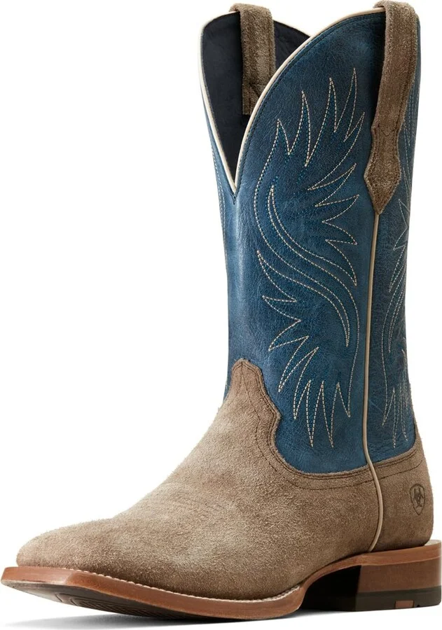 ARIAT Men's Circuit Rockridge Western Boot - Smokey Roughout/Ocean Blue