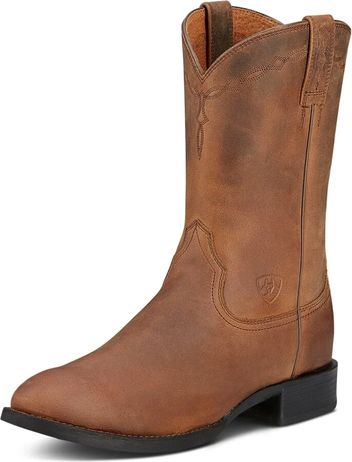 ARIAT Mens Heritage Roper Western Boot Distressed Brown 13
