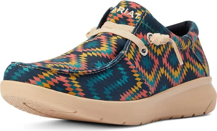 ARIAT Mens Hilo Stretch Lace Blue Aztec 8 Wide