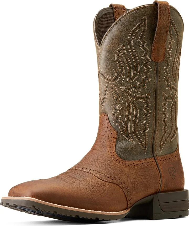ARIAT Men's Hybrid Ranchway Western Boot - Earth/Arizona Brown