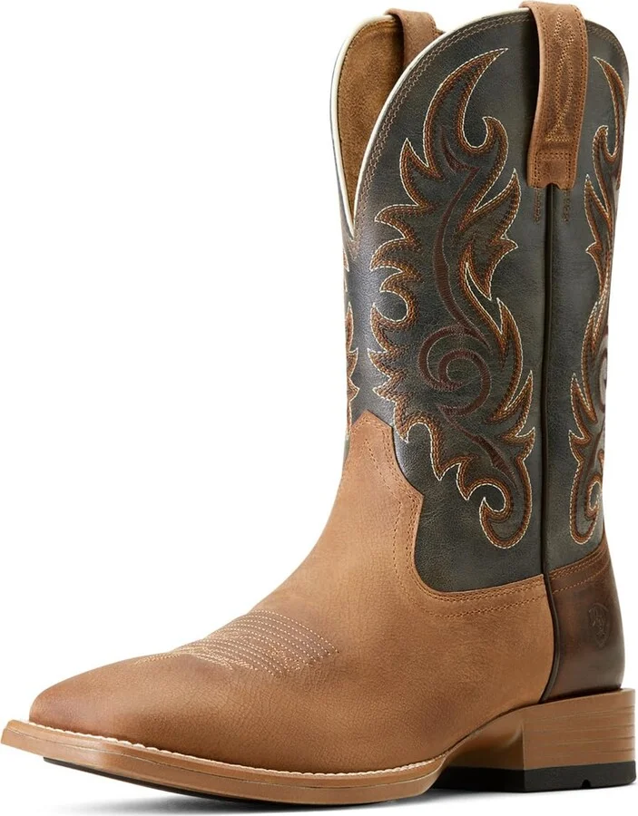 ARIAT Men's Lasco Ultra Western Boot - Light Tan/Smokey Blue