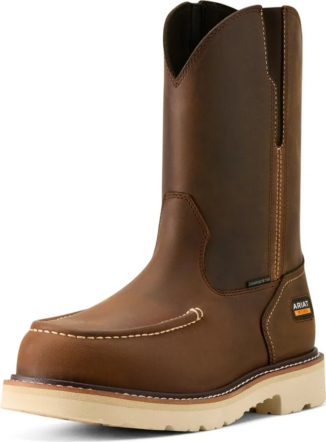 ARIAT Men's Rebar Lift Pull On Moc Toe Composite Toe Work Boot