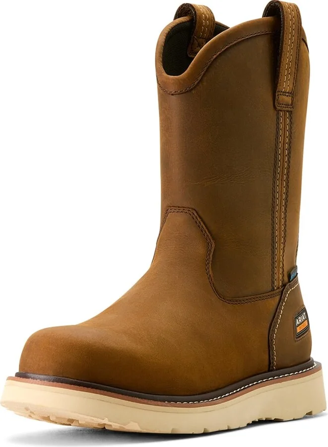 ARIAT Men's Rebar Wedge Pull-On Waterproof Work Boot