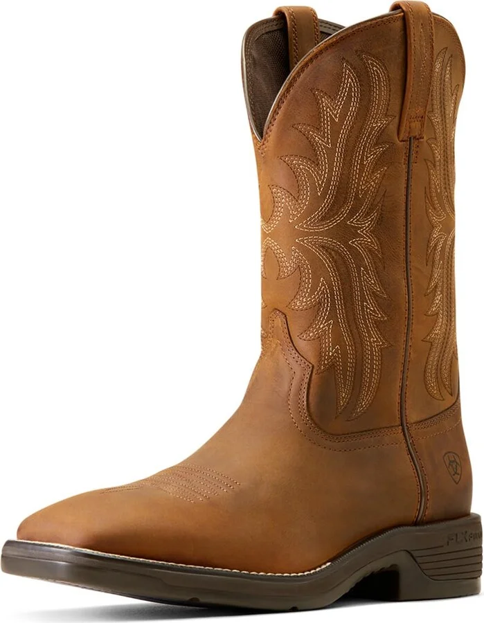 ARIAT Men's Ridgeback Western Boot - Oily Distressed Tan