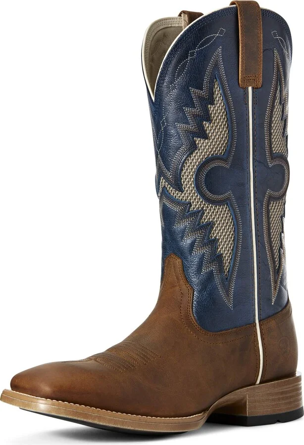 ARIAT Mens Solado VentTEK Western Boot Sorrel Crunch/Cowboy Blue 11.5