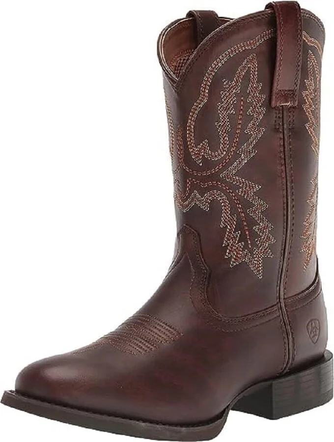 ARIAT Men's Sport Stratten Western Boot - Sorrel Crunch/Bitter Brown