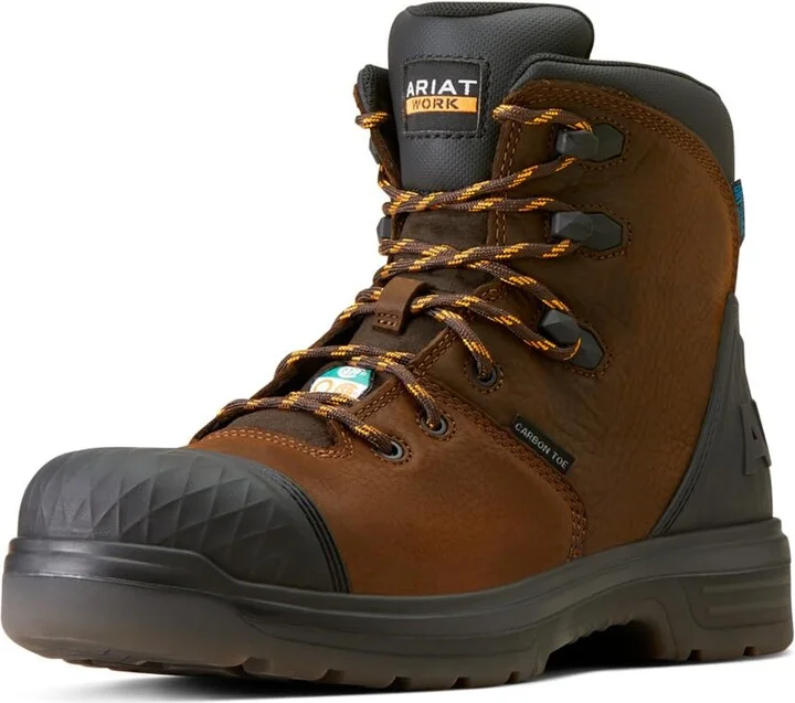 ARIAT Men's Turbo Outlaw 6" CSA Waterproof Carbon Toe Work Boot - Rich Brown