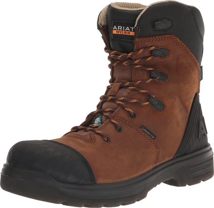 ARIAT Mens Turbo Outlaw 8" CSA Waterproof Carbon Toe Work Boot Barley Brown 8 Wide