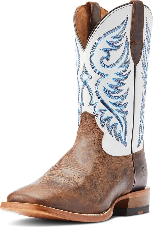 ARIAT Mens Wiley Western Boot Pecan Brown/Coastal Cream 7 Wide