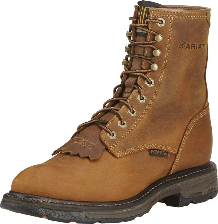 ARIAT Mens WorkHog 8" Work Boot Aged Bark 7.5 Wide