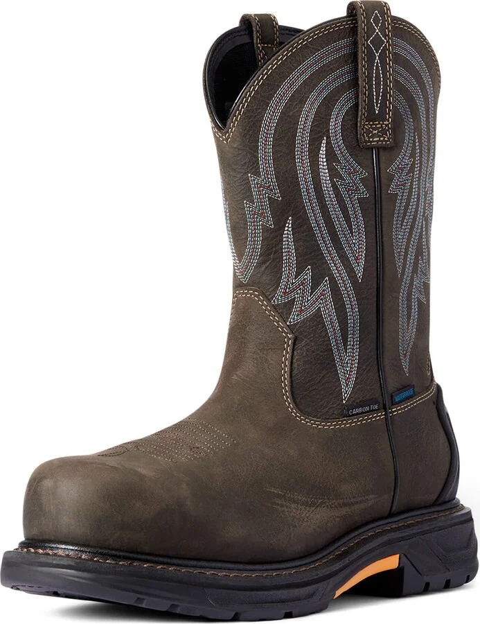 ARIAT Mens WorkHog XT Tumbleweed Waterproof Carbon Toe Work Boot Iron Coffee 11.5 Wide