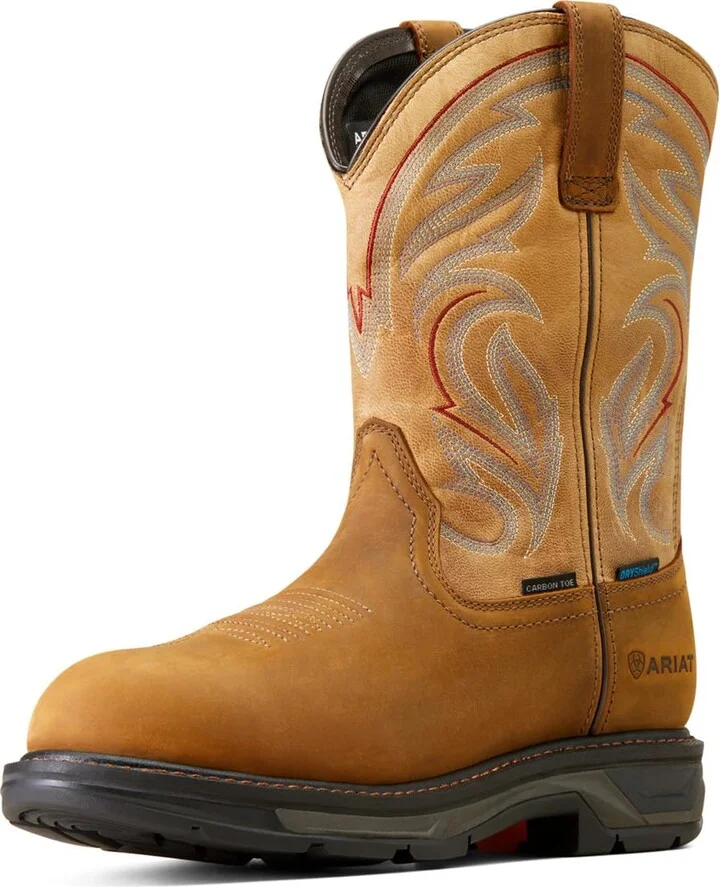 ARIAT Men's WorkHog XT Waterproof Carbon Toe Work Boot - Distressed Brown/Bravo Brown