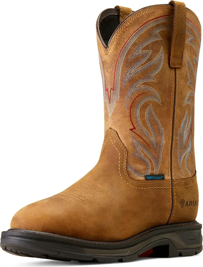 ARIAT Men's WorkHog XT Waterproof Work Boot - Distressed Brown/Bravo Brown